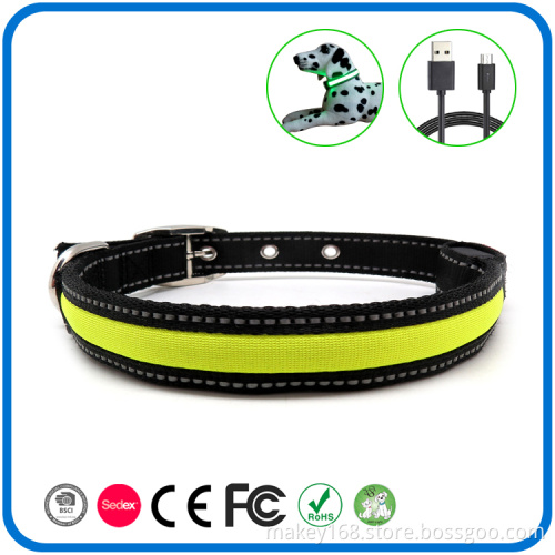 Led Flashing In Dark Glow Dog Collar